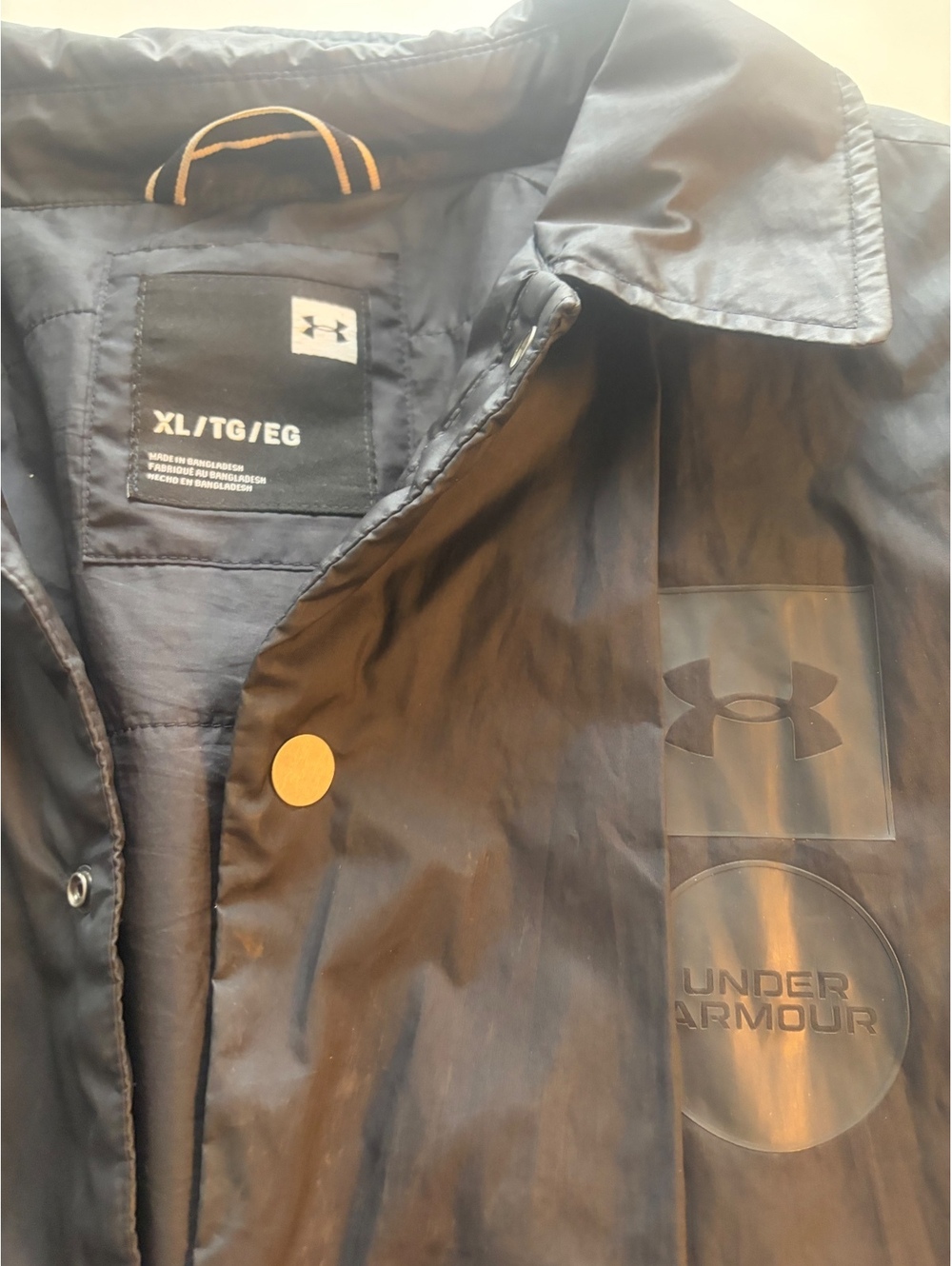 Under Armour Men's Black Windbreaker Jacket XL